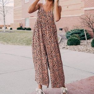 Mustard Seed Leopard Jumpsuit—Medium
